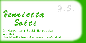 henrietta solti business card